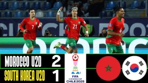 Maroc U20 bat Corée du Sud U20 (2-1) en huitièmes de finale