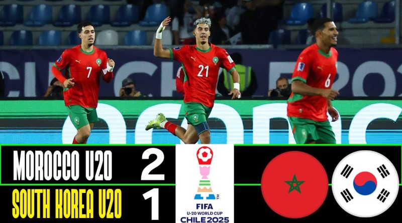 Maroc U20 bat Corée du Sud U20 (2-1) en huitièmes de finale