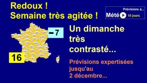 Météo sur 10 jours : Prévisions du 23 nov au 2 déc 2025