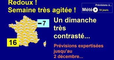 Météo sur 10 jours : Prévisions du 23 nov au 2 déc 2025