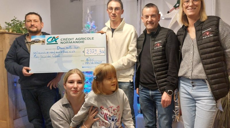 Mortainais. Un chèque de plus de 2 000 € des Jeunes de Bion aux Les yeux de Cloé