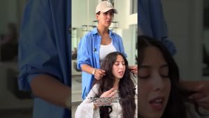 Naziha découvre ses cheveux bouclés au salon !