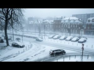 Neige en France : Valenciennes paralysée par l’hiver
