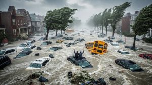 New York : Inondations côtières dévastent New Jersey