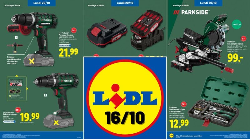 Offres LIDL du 16 octobre : Bricolage PARKSIDE et promos 🔥