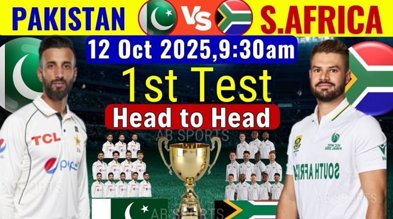 Pakistan vs Afrique du Sud : Comparatif et Programme du Test