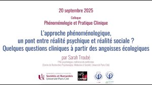 Phénoménologie : lien entre psyché et société ?