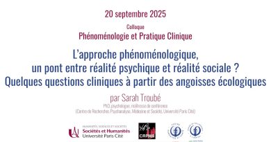 Phénoménologie : lien entre psyché et société ?