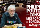 Philippe Poutou au Conseil Métropolitain de Bordeaux le 26/09