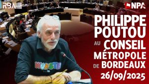 Philippe Poutou au Conseil Métropolitain de Bordeaux le 26/09
