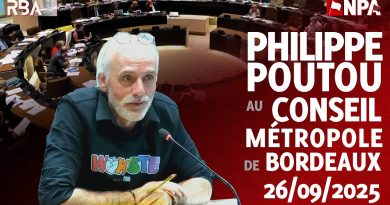 Philippe Poutou au Conseil Métropolitain de Bordeaux le 26/09