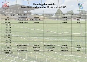 Planning des matchs