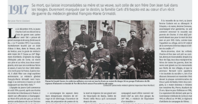 [Presse] Aullène & Monacia d'Aullène & Erbajolo > CARLI Charles Pierre, Médecin Militaire > Hommage.