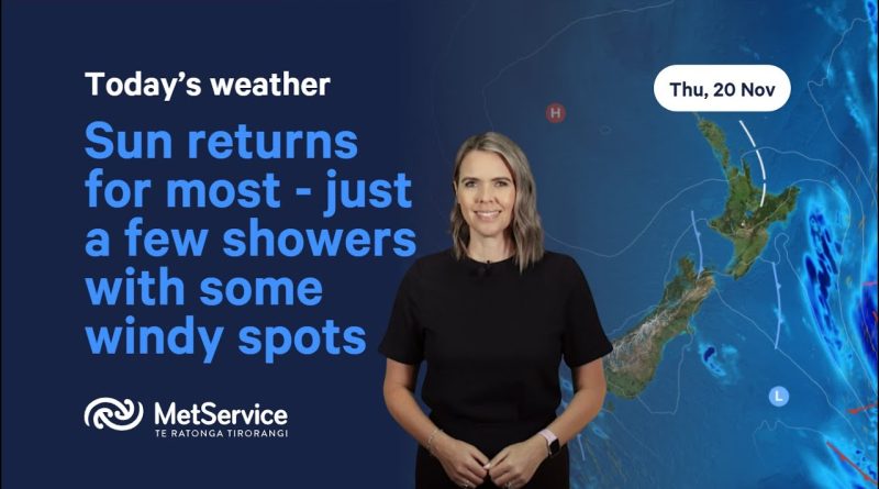 Prévisions Météo NZ - Jeudi 20 Novembre 2025