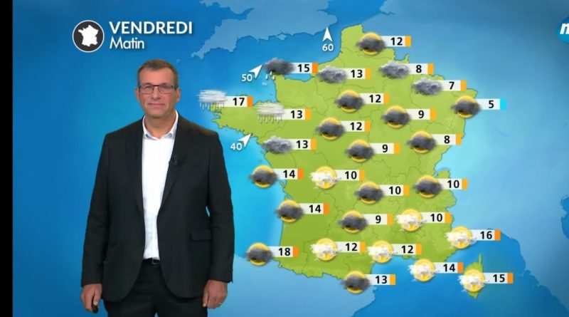 Prévisions du 3 octobre 2025 : Pluie attendue par le nord-ouest