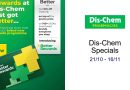 Promotions Dis-Chem du 21 octobre au 16 novembre