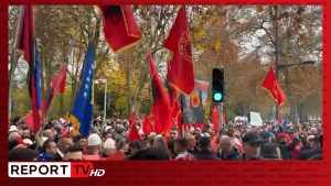 Protestation à Strasbourg : cris de soutien à l'UÇK