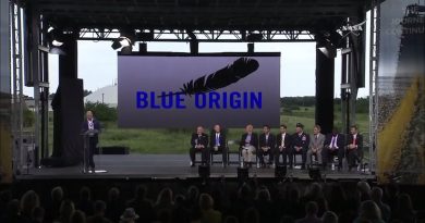Jeff Bezos of Blue Origin speaks at Kennedy Space Center, Florida, on Sept. 15, 2015.
