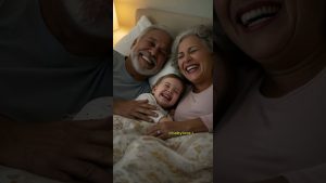 Rires entre Grands-Parents et Bébé : Un Réveil Joyeux !