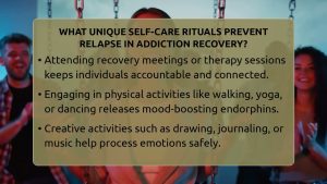 Rituels de soins uniques pour prévenir les rechutes en rétablissement