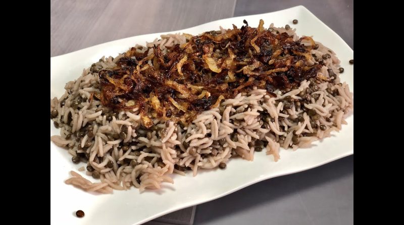 Riz aux lentilles et oignons grillés : recette libanaise