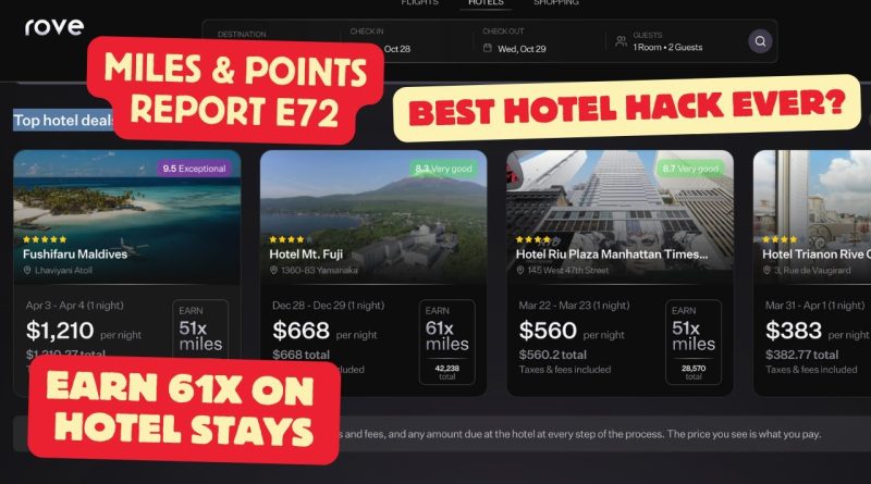 Rove : Gagnez 61X de points sur vos séjours hôteliers !