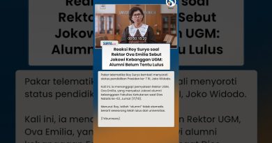 Roy Suryo réagit : Ova Emilia et Jokowi, un lien contesté