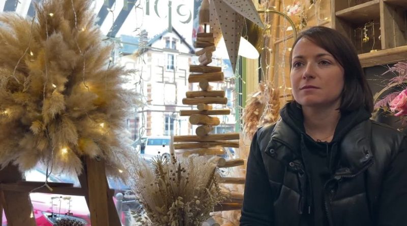 Sapins en plumeau et ambiance "cocooning" : la boutique de cette fleuriste élue plus belle vitrine de Noël du Centre-Val de Loire
