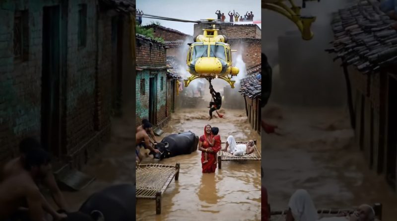 Secours en Hélicoptère lors de la Tempête : Vidéo Virale