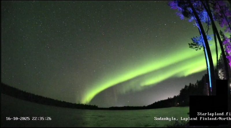 Sodankylä : 25 aurores visibles le 16 octobre