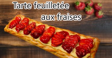 Tarte feuilletée aux fraises et crème pâtissière