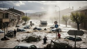 Tempête Violente à Íllora : Inondations Transformant les Rues !