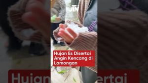 Tempête de grêle et vents violents à Lamongan