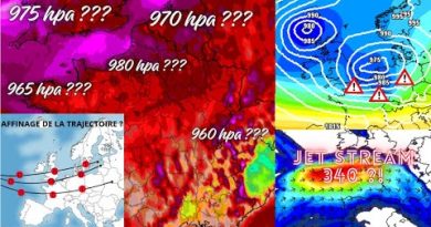 Tempête explosive : trajectoire et vents > 100 km/h !
