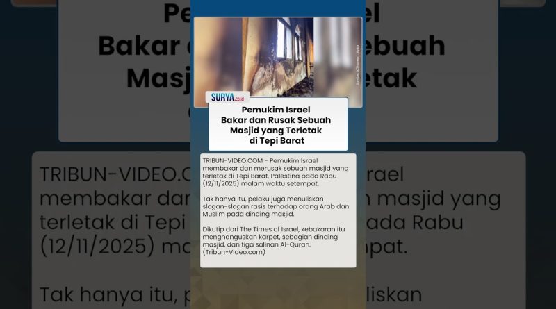 Tensions en Cisjordanie : Des colons israéliens incendiés une mosquée