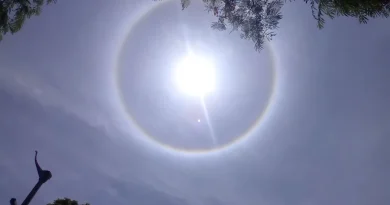 Halo solaire visible depuis Saint-Denis.