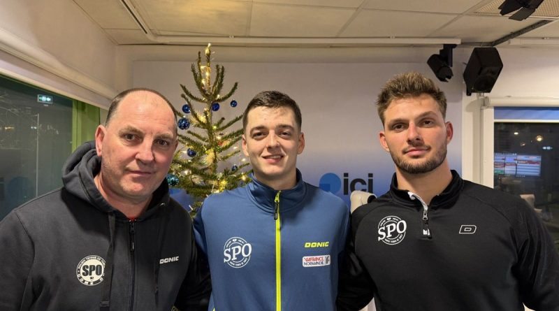 "Un sport qui décolle", Lilian Bardet, Thibault Poret et Stéphane Hucliez, du SPO Rouen tennis de table - ICI