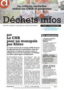 Déchets Infos n° 309 : Édition du 17 décembre 2025