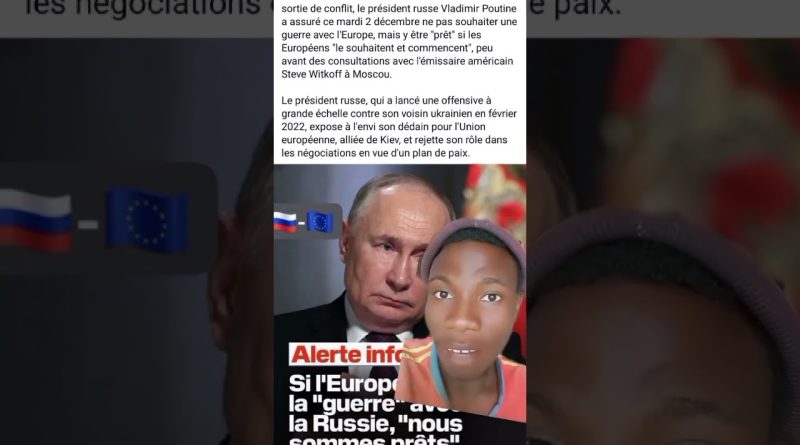 Urgence : Poutine déclare que la Russie est prête à la guerre