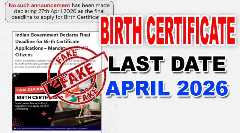 Vérification : Date d'expiration du certificat de naissance en avril 2026