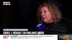 Vigilance rouge pour les crues dans l'Hérault : une habitante de Saint-Thibéry exprime son inquiétude