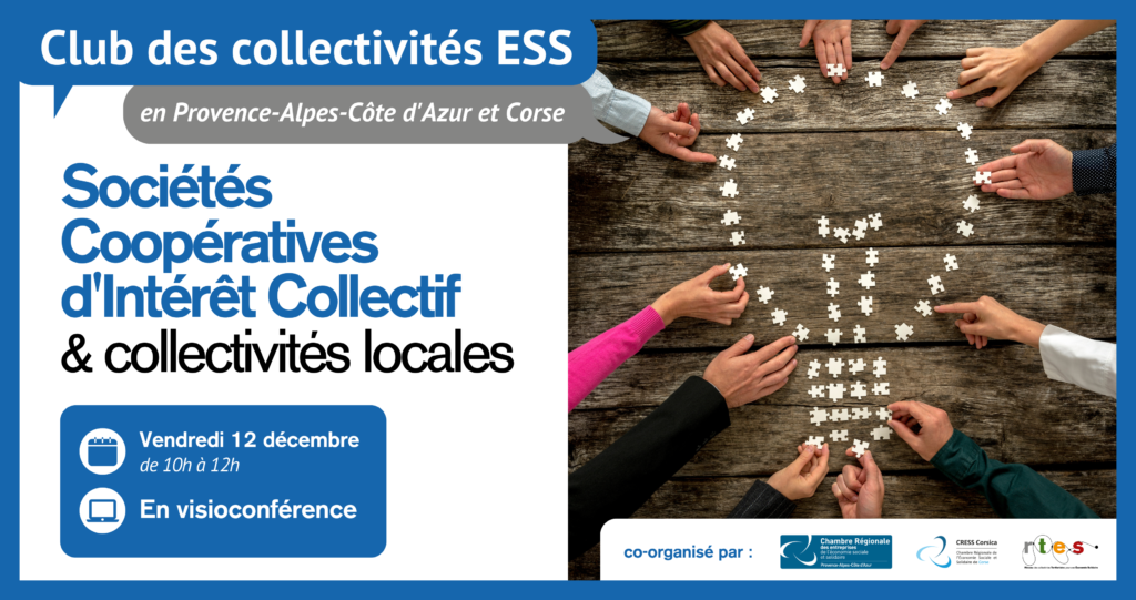 Webinaire RTES : Sociétés coopératives d’intérêt collectif et collectivités locales en région Sud & Corse, le 12 décembre 2025