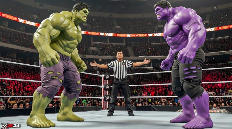 WWE 2K24 : Hulk affronte le Hulk Violet en gameplay PS5