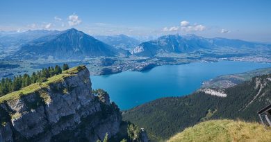Switzerland, Alps, Matterhorn, lake, mountains, Swiss flag, Geneva