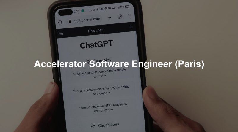 Accelerator Software Engineer (Paris)