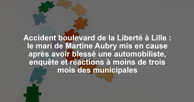 Accident boulevard de la Liberté à Lille : le mari de Martine Aubry mis en cause après avoir blessé une automobiliste, enquête et réactions à moins de trois mois des municipales