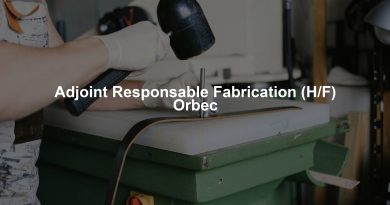 Adjoint Responsable Fabrication (H/F) Orbec