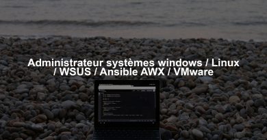 Administrateur systèmes windows / Linux / WSUS / Ansible AWX / VMware