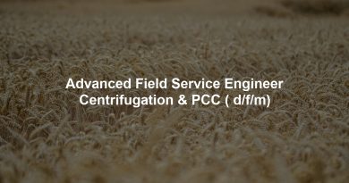 Advanced Field Service Engineer Centrifugation & PCC ( d/f/m)