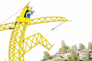 Maman sur le fil à plomb : un livre pour enfants sur une reine de la truelle et la magie